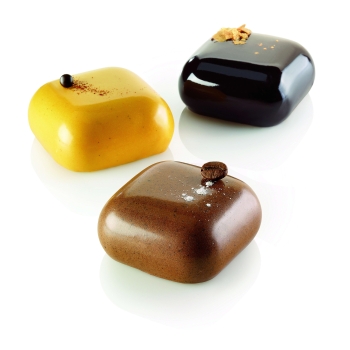 MOULE SILIKOMART PROFESSIONNEL 8 CARRES BOMBES ''GEM 100 ''
